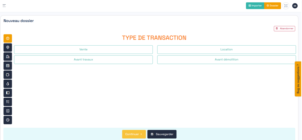 Tutoriel - nouveau dossier - Diag Pilote